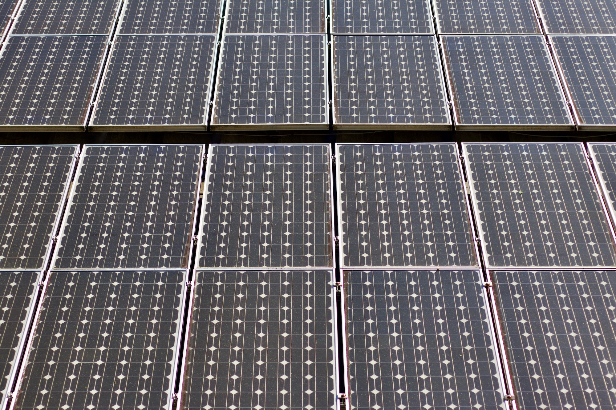 Rooftop solar panel grid